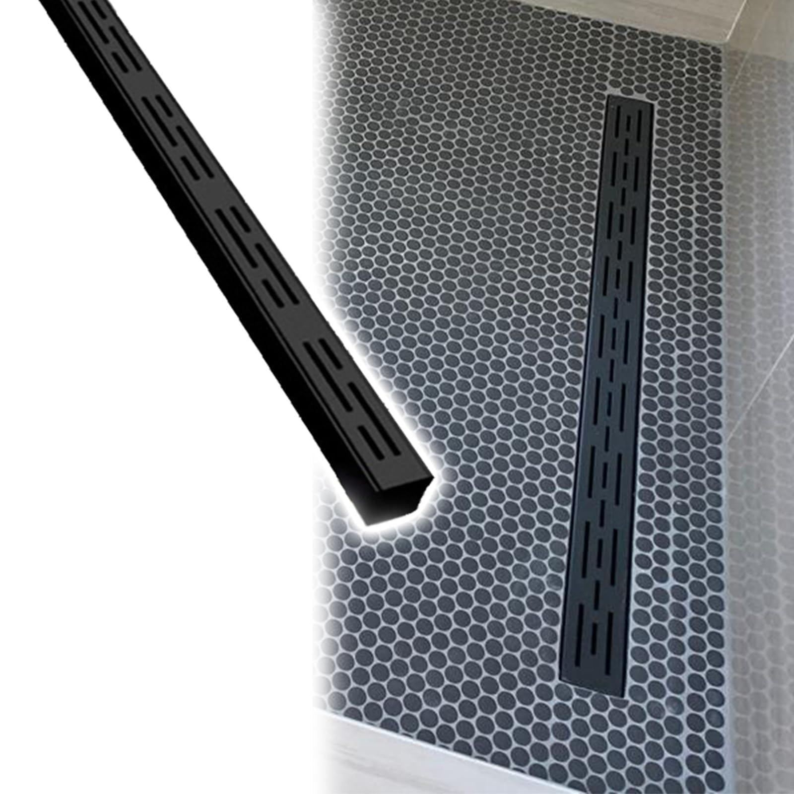Matte schnelle Entwässerung Auffahrt Graben Ablaufsystem schmal lange Terrasse Graben Entwässerung für Beton, unterirdische Kanalisation Dachrinne verbinden linearer Abfluss (20 Stück, 10 x 3 cm)