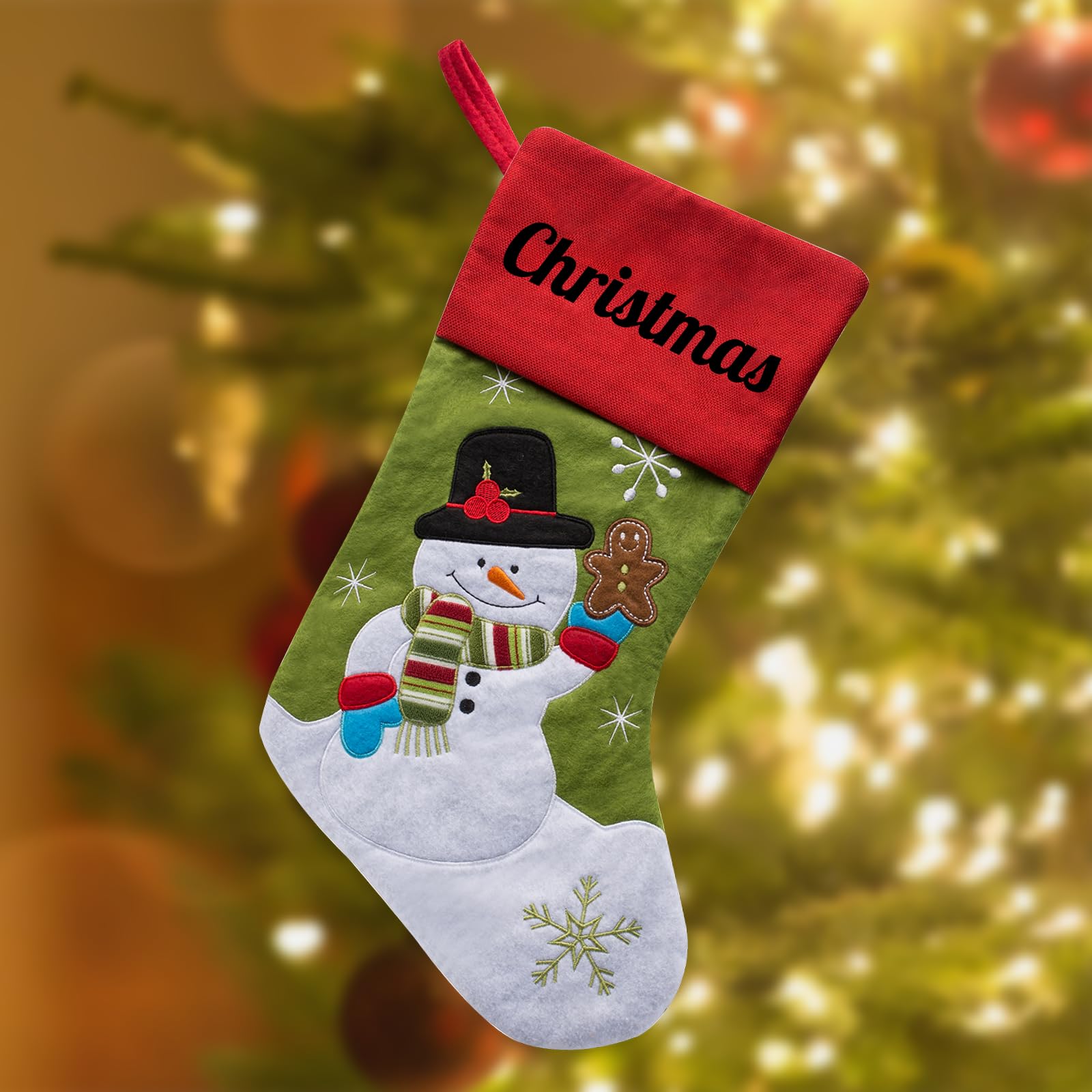 Busparst Personalised Christmas Stockings Set of 1 2 3 6 Custom Name Stockings for Christmas Customized Xmas Fireplace Decorations for Family Holiday Party