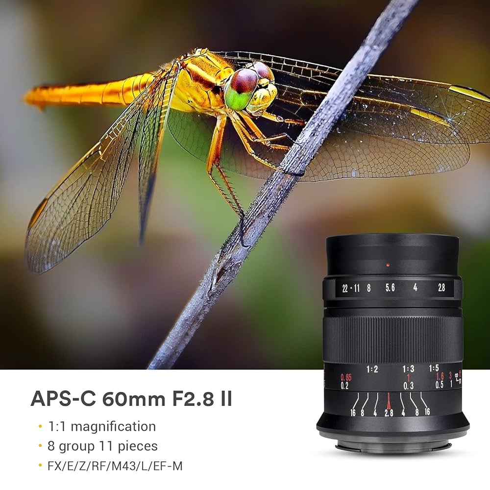 Amazon | 7artisans 60mm F2.8 II マクロレンズ APS-C 手動単