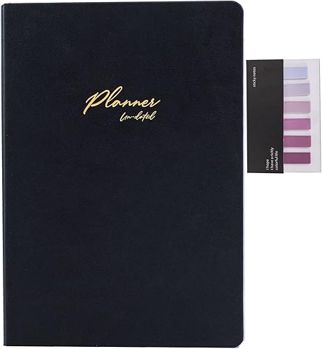 CHOOXIAO Agenda sin fecha en tamaño A5 de 5.5 x 8.1 pulgadas, agenda anual con cubierta de piel sintética suave, agenda mensual semanal diaria con