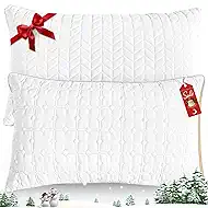 Cooling King Size Pillows Set of 2, Hotel Quality Bed Pillows for Side, Back, Stomach Sleepers, Soft Supportive Gusseted King Pillows for Sleeping, Down Alternative Filling