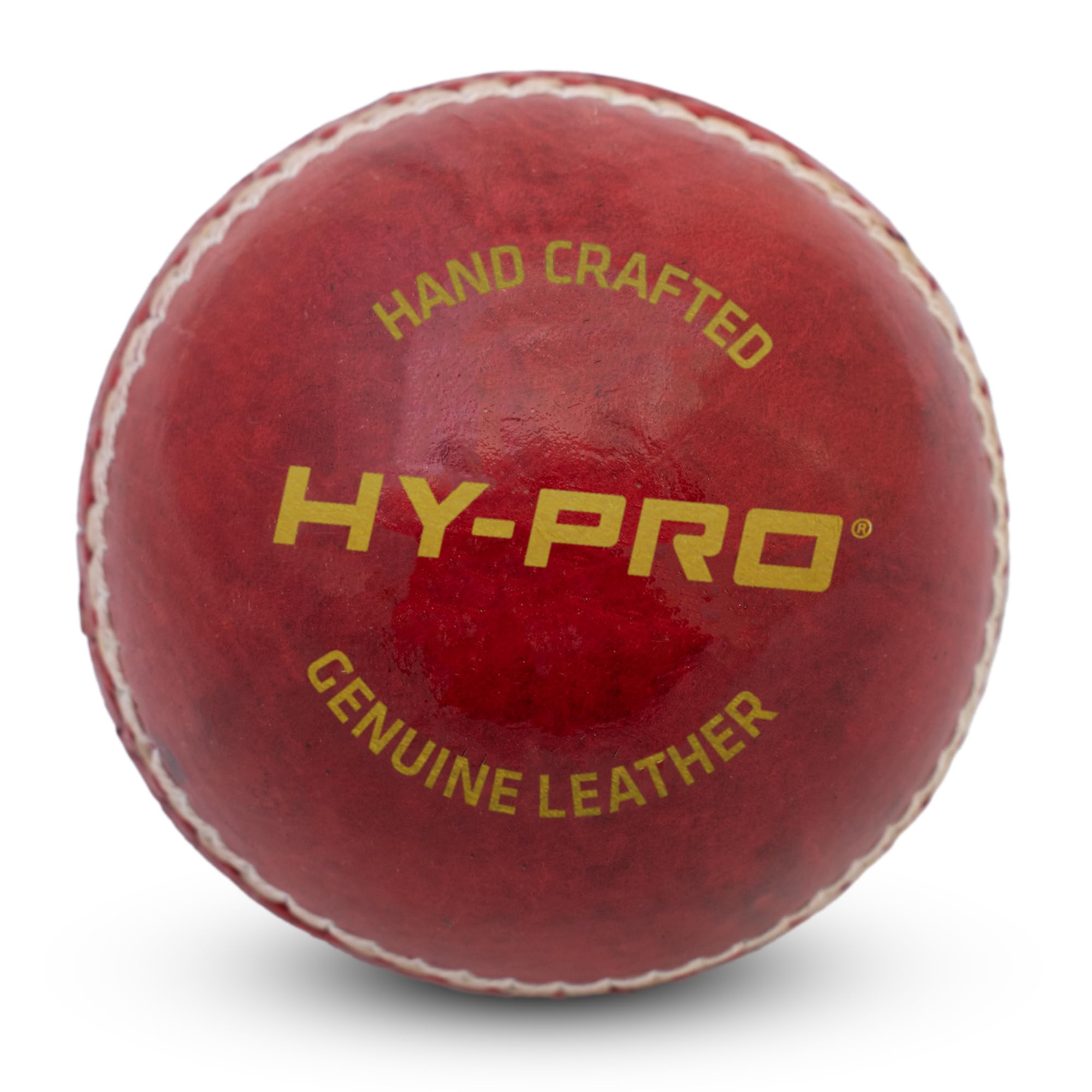 Hy-Pro Cricketball aus Leder, handgenähte Naht, robuster Korkkern, Übung, Netztraining, Harter Ball, tolle Schaltkreis-Geschenkidee, Junior