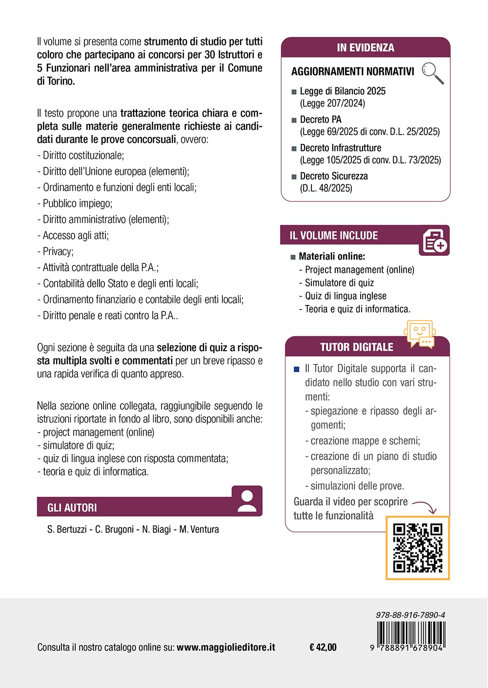 Concorso Comune di Torino 30 istruttori e 5 funzionari. Area amministrativa. Teoria e test per tutte le prove. Con espansione online