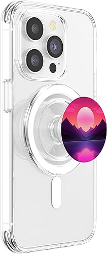 Miniatura 3 de Retrowave 80s Vaporwave Sunset Synthwave PopSockets MagSafe PopGrip for iPhone