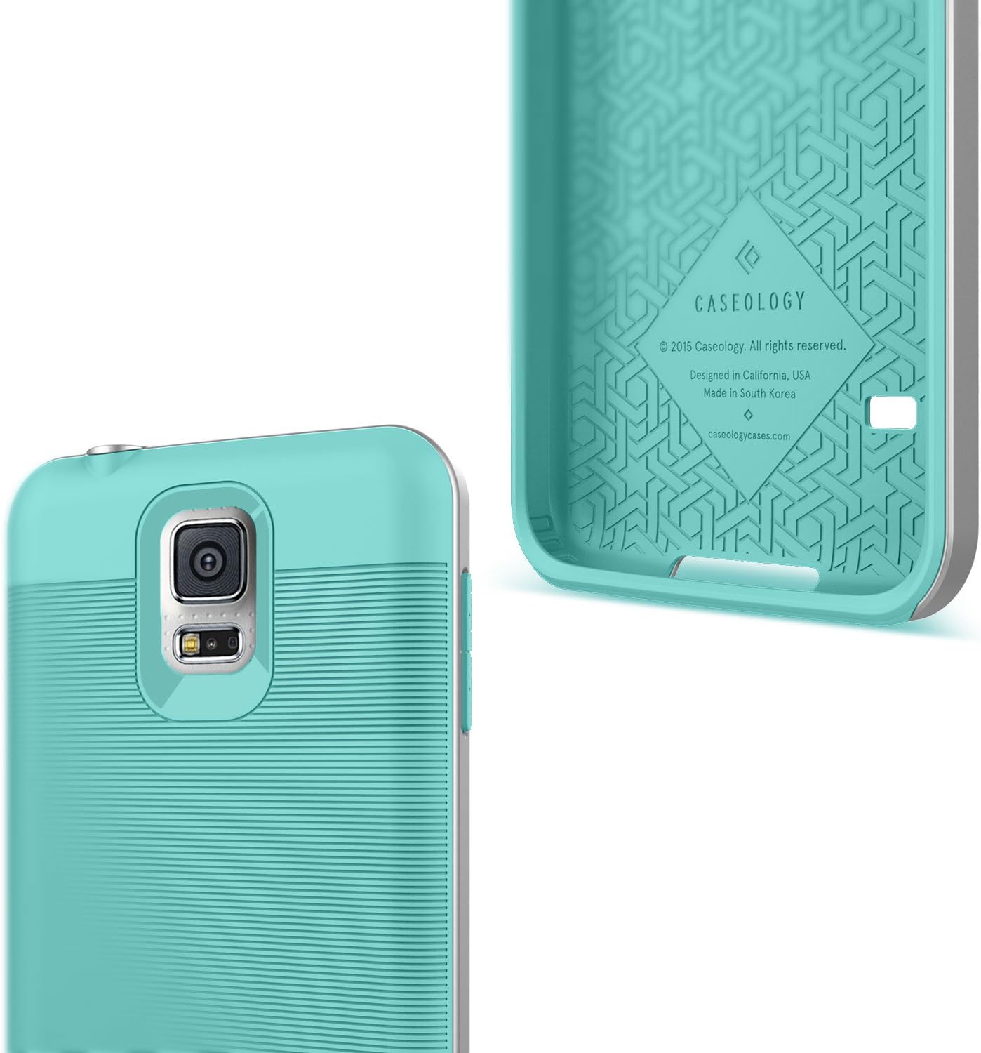 Caseology Wavelength for Galaxy S5 Case (2014) - Stylish Grip Design - Mint Green