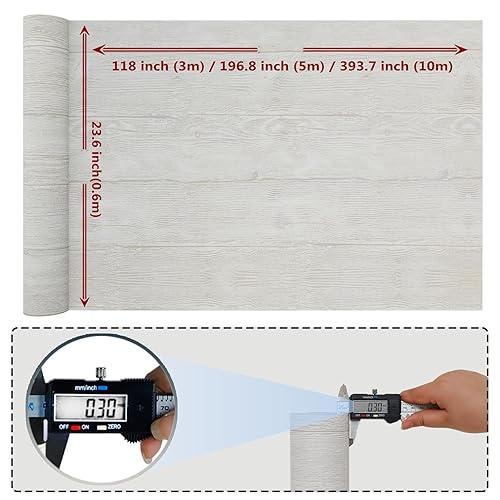 Miniatura 3 de Rollo de vinilo autoadhesivo de 23.6 x 118 pulgadas  19 pies cuadrados  19 pies cuadrados, resistente al desgaste e impermeable, para dormitorio,