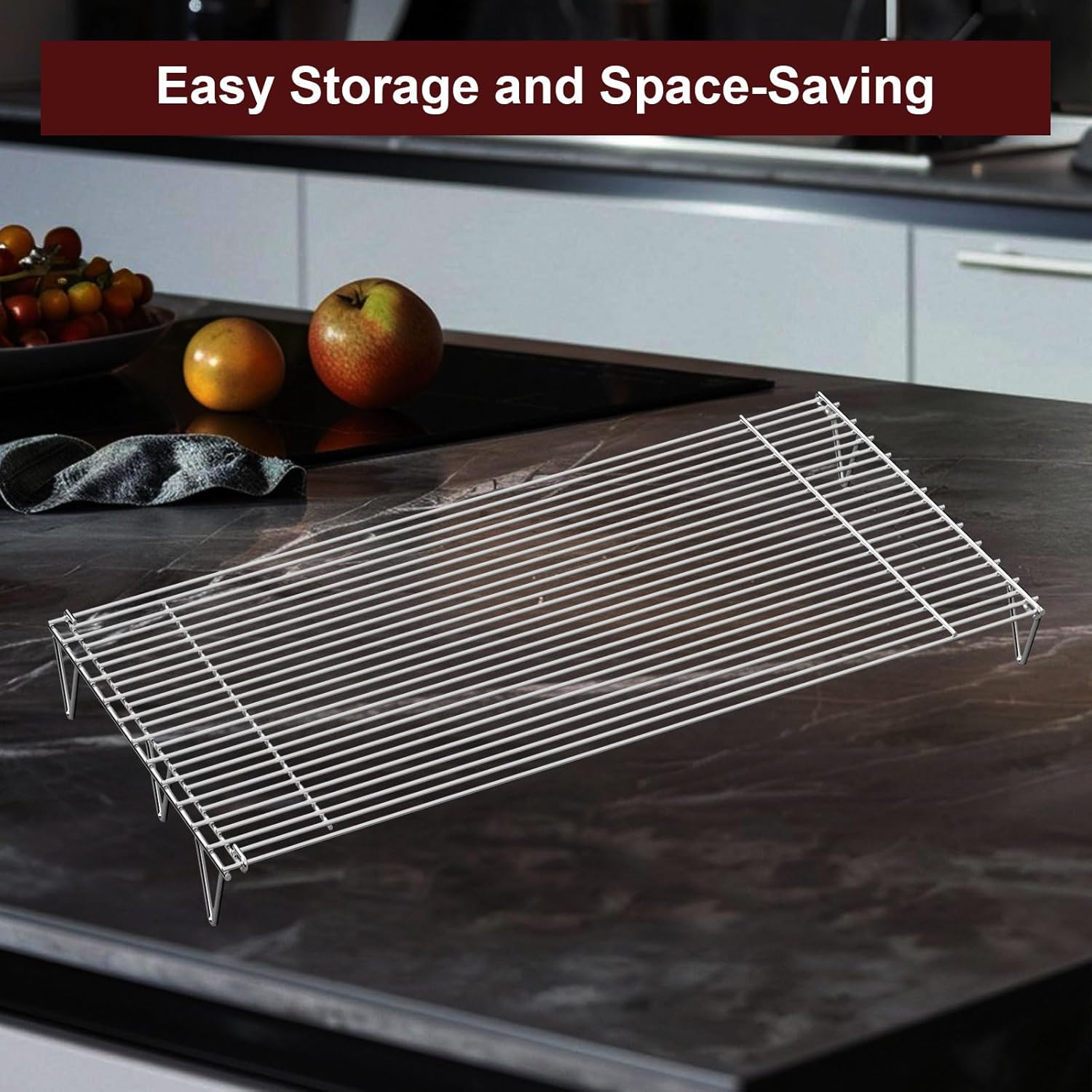 Adjustable Warming Rack for Blackstone 36 28 22 Inch Griddle, Heavy Duty Stainless Steel Grill Cooling Rack Warming Tray for Weber Charbroil Camp Chef and Most Flattop Tabletop Griddle