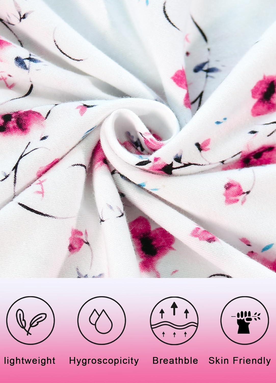 IZZY + TOBY Women's Long Sleeve Nightgown Full Length Sleepwear Long Sleepshirts Henley Sleep Dress M-3XL - Image 7