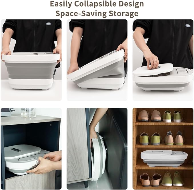 UNIFULL Spa de Pies Plegable con Calor y Masaje de Rodillos miniatura 6