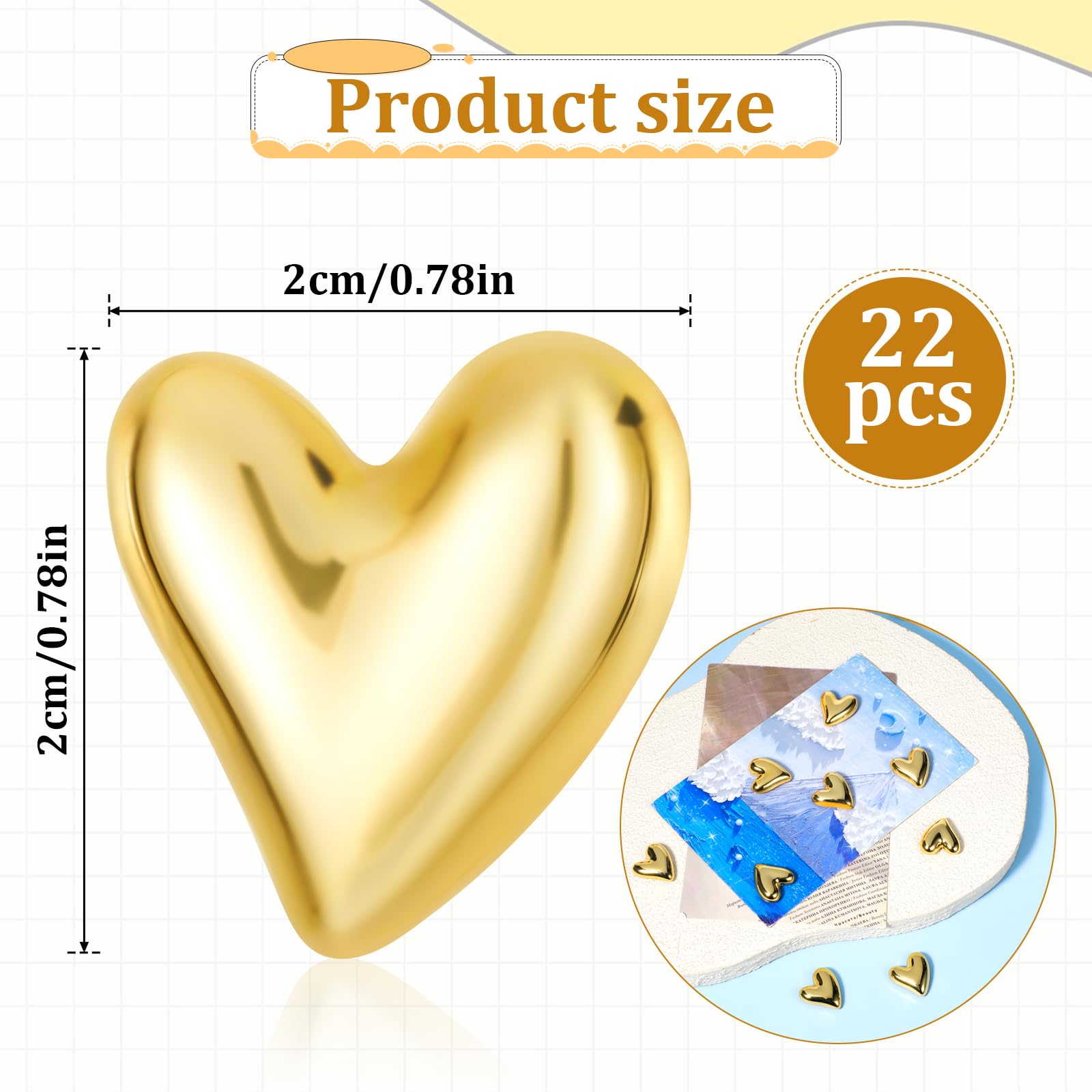 KFHENSOMR 22Pcs Koelkast Magneten Gouden