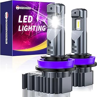 2023 Upgrade H11/H8/H9 Led Headlight Bulbs 800% Brighter 6500K Cool White 20000LM 20W 1:1 Size Plug & Play Halogen Replacement Pack of 2