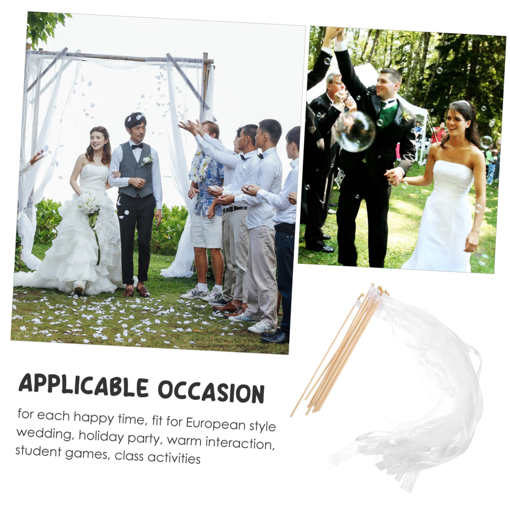 30piezas De Cinta De Boda Con Campanas Doradas Accesorios y Celebraciones Para Bodas Sociales