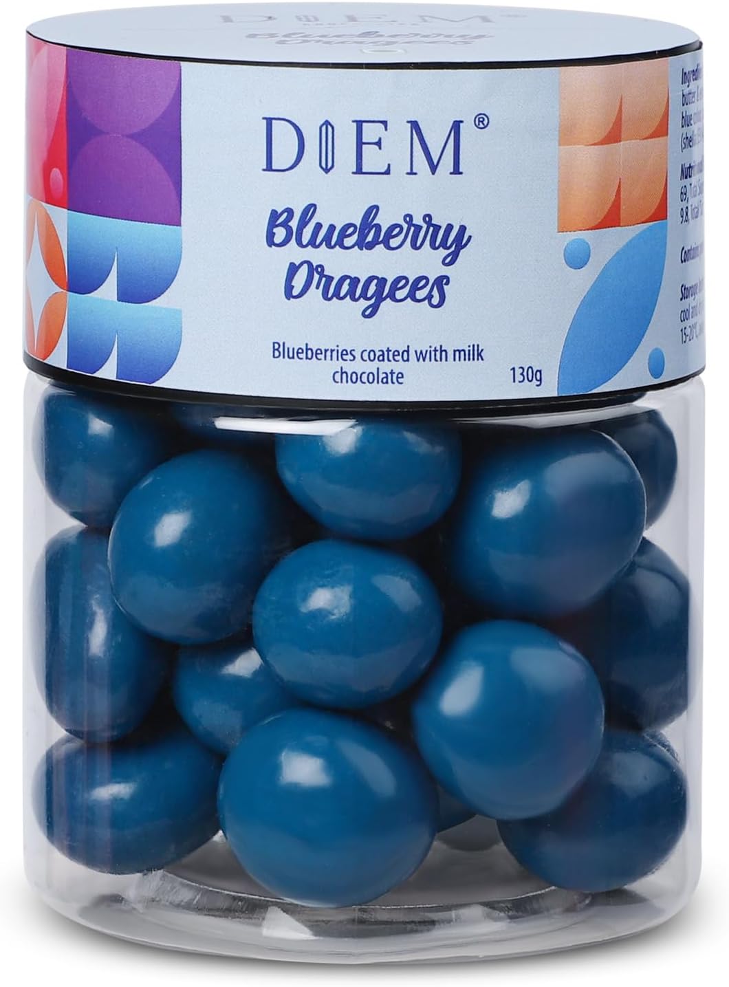 Blueberry Dragees | Blueberries Coated with Milk Chocolate | Birthday Chocolate Gift Box for Girls and Boys | Perfect for Gifting Anniversary, Festive and Return Gift | 130 grams, Pack of 1
