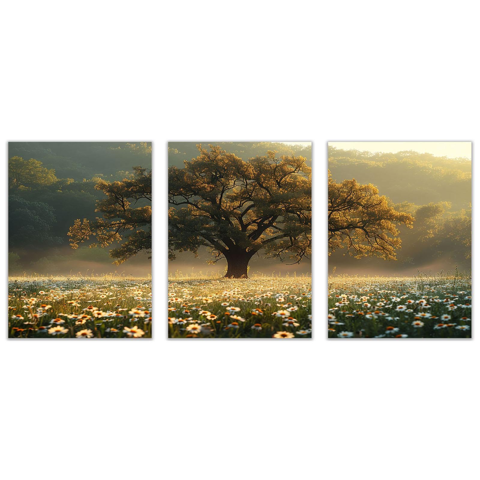 AMXBZC 3 piece set Abstract Mens Wall Art Grand Picture for Living Room, Wild Natural Scenery Aesthetic Wall Decor Canvas Painting Poster Artwork Office - 60x80cmx3 Unframed