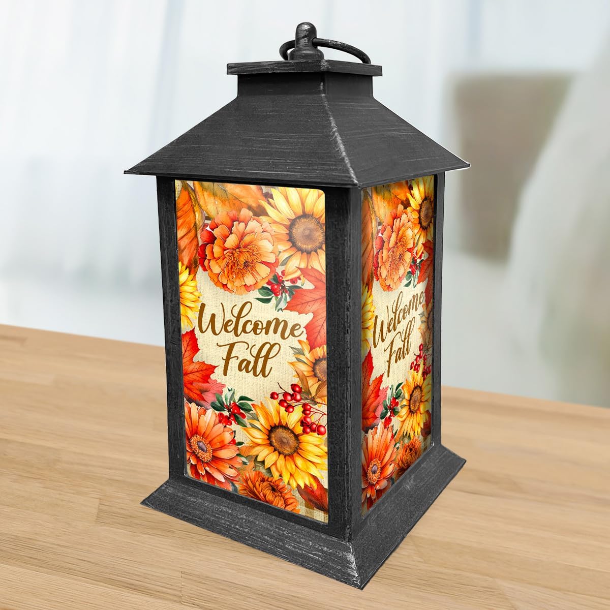 Briarwood Lane Welcome Fall Flowers Lantern