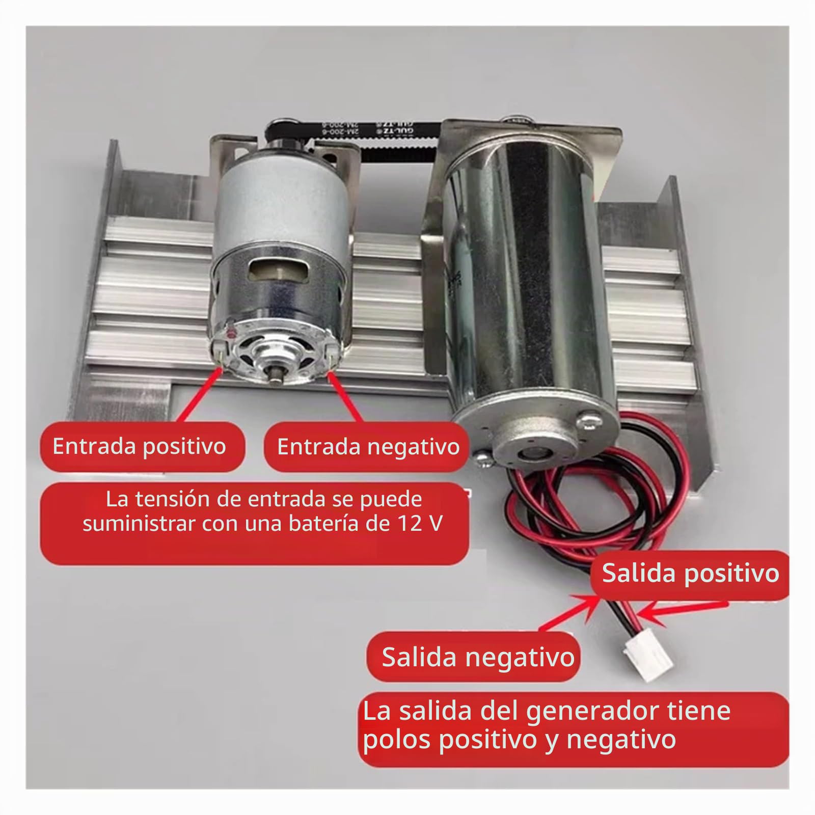 Xuro Generador sin escobillas de imán permanente de 220 V CC for bricolaje, generador de alto voltaje, motor miniatura recargable 775 silencioso con doble rodamiento y doble rodamiento.(A)