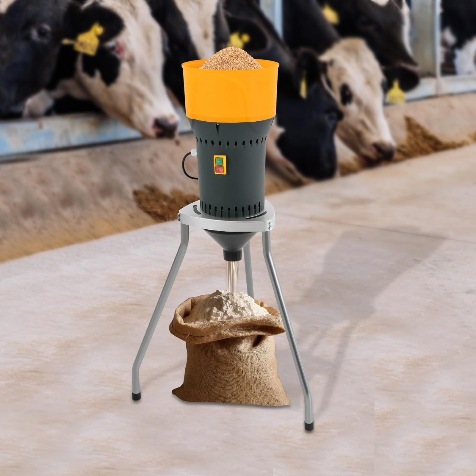 Elektrische Getreidemühle Mühle Mit Dreifaß et 5 Größen Mahlsiebe Maismühle 220V Grain Mill,Für das Mahlen von Getreide, Gewürzen, Reis, Mais, Weizen, Gerste und Pfeffer (1000W 25L)