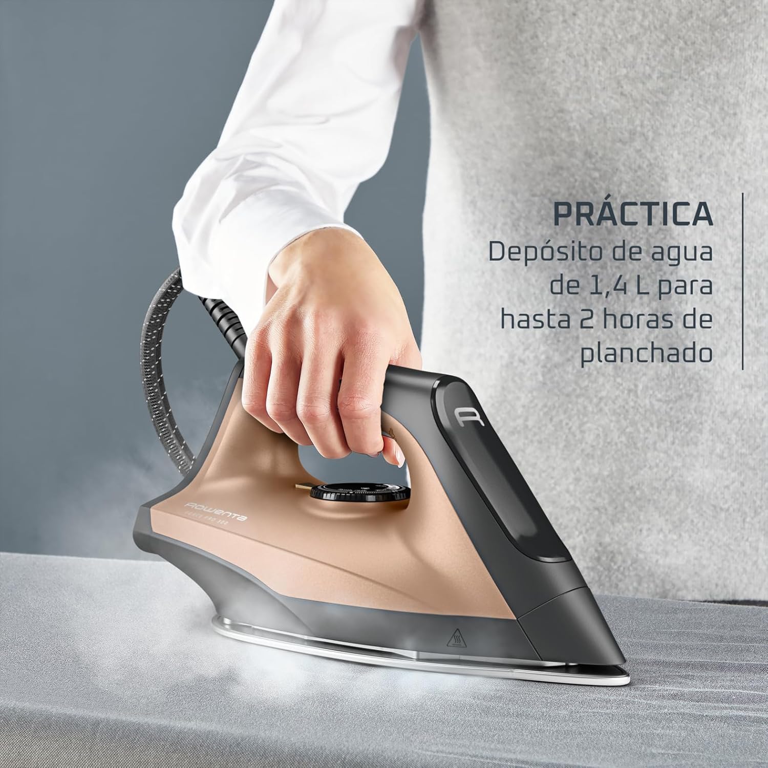 Rowenta Force Pro 300, Centro de planchado, Potencia de 2400 W, 110 g/min de vapor, Golpe de 320 g/min, 6,1 bar, Resultados profesionales, Planchado rápido y eficiente, VR5432F0