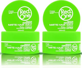RedOne Mattes Hair Wax Green 150ml | Ultra Grip | Hair Wax for Men and Women | Coconut Fragrance | Maximum Control - 2 Pieces