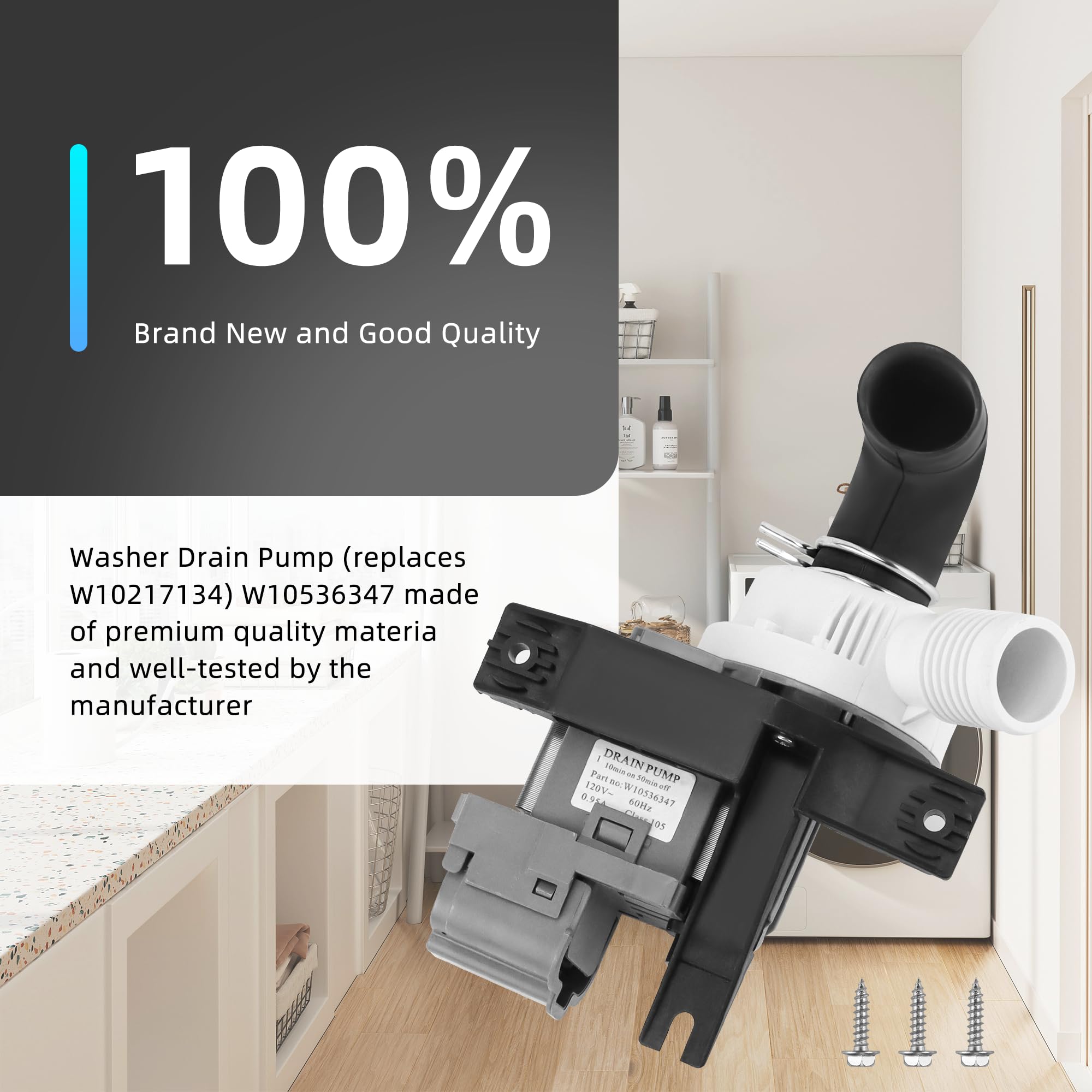 Amazon.com: (𝙐𝙥𝙜𝙧𝙖𝙙𝙚𝙙) W10536347 Washer Drain Pump ★☆ワンオフ★底上げ★200クラウン★中間ストレートパイプ★☆
