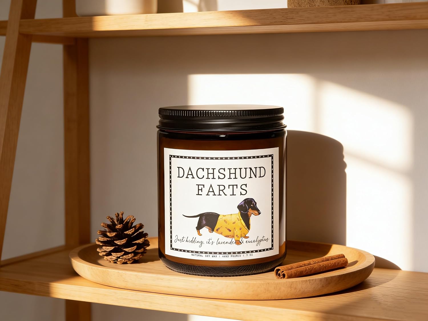 Dachshund Gifts & Decor, Dog Mom Gifts - Lavender & Eucalyptus Candle