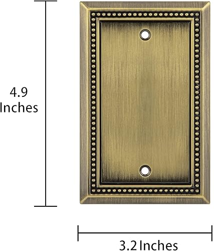 Vista 187 de Henne Bery Sunken Pearls - placa decorativa de pared para interruptor (Palanca simple, 2 unidades, níquel satinado)