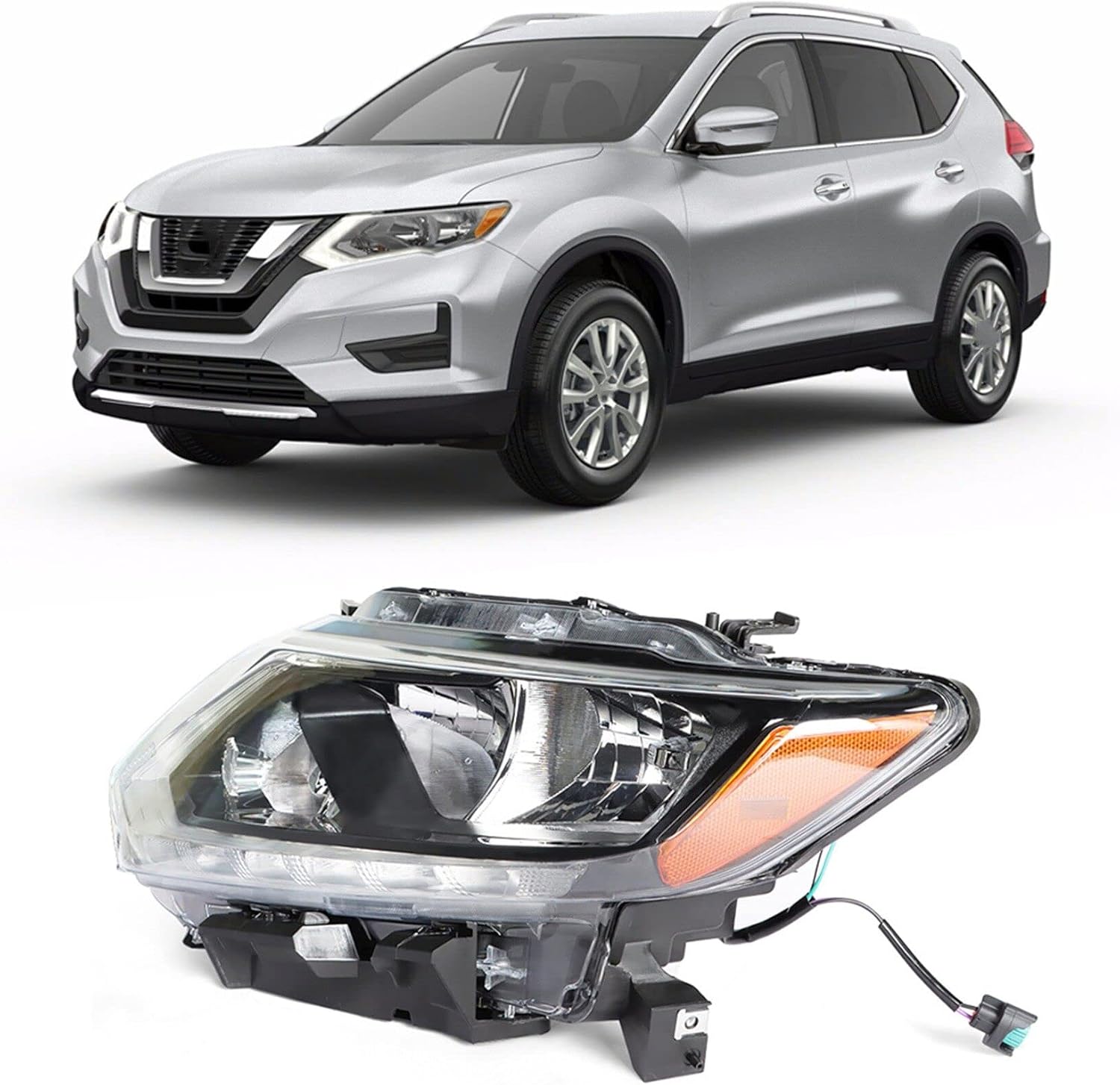 labwork headlight assembly replacement for nissan 2014 2015 2016 rogue halogen lh set driver side 260604ba0a