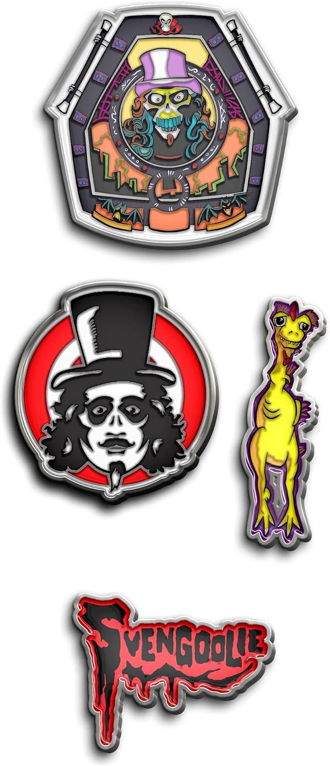 Svengoolie Limited Edition 4-Piece Enamel Pin Set Exclusive | Metal Badge Accessories For Backpack, Hats