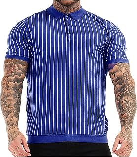Mens Button Down Short Sleeve Shirt, Holiday Short Sleeve Pop Full Blouses Men Soft School Striped Button Tops Cotton Cozy Henley T Shirt Mens Blue