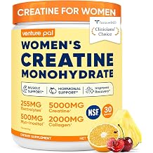 18 IN 1 Creatine for Women, Creatine Monohydrate Blend Powder with Collagen, Myo & D-Chiro Inositol, Electrolytes & 6 Vitamins for Muscle Growth, Recovery & Hormonal Balance 10.58 Oz,Sugar Free