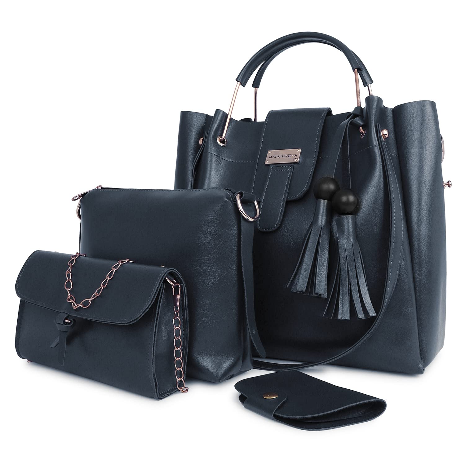 MARK & KEITH Women Combo Handbag Set of 4 a handbag, a sling bag a small sling bag with Card holder (Grey) (B08R1VKNRP) Amazon Price History, Amazon Price Tracker