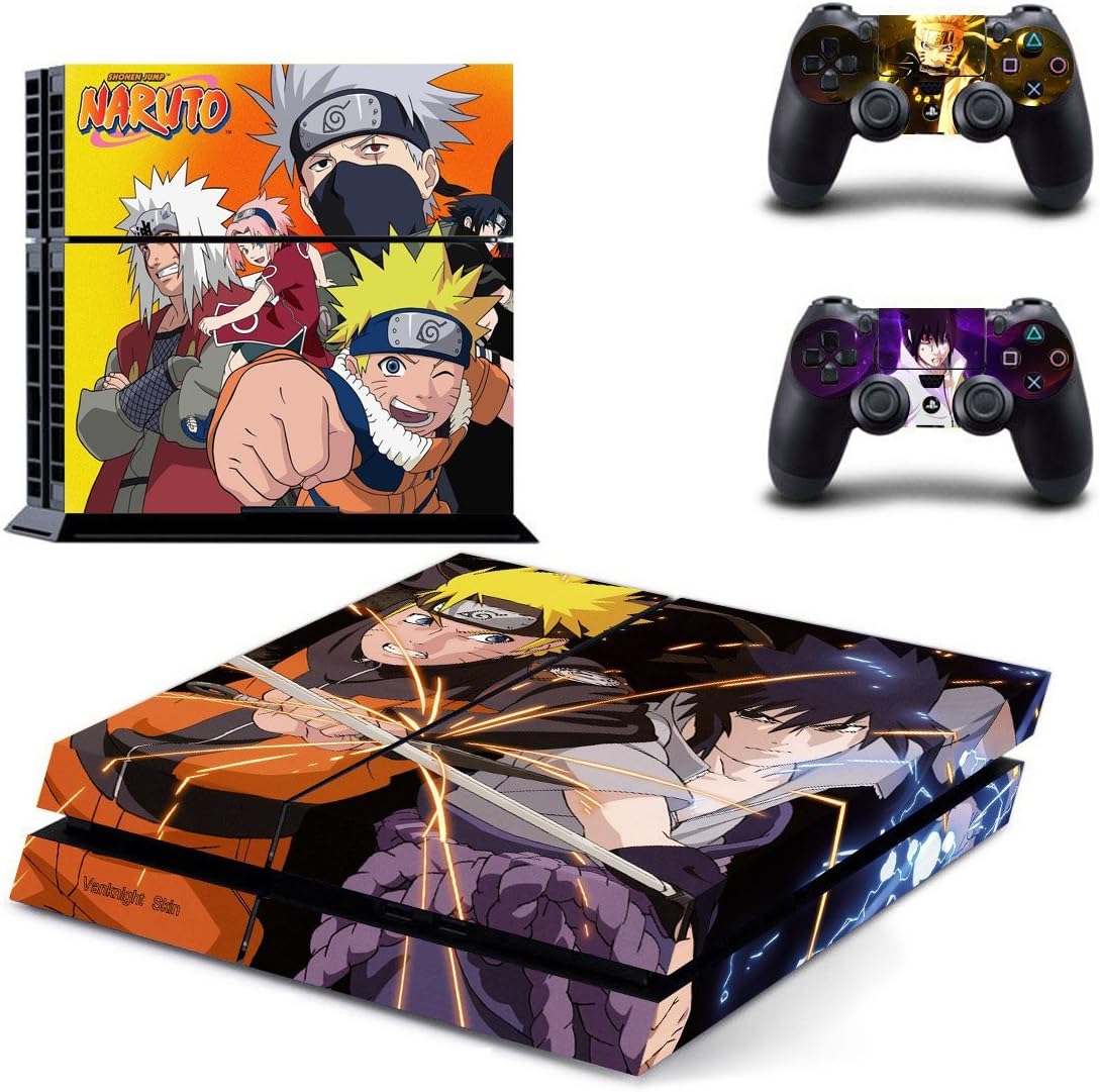 Vanknight Vinyl Decal Skin Sticker Anime Naruto Uzumaki Sasuke for PS4 Playstaion Controllers by Vanknight