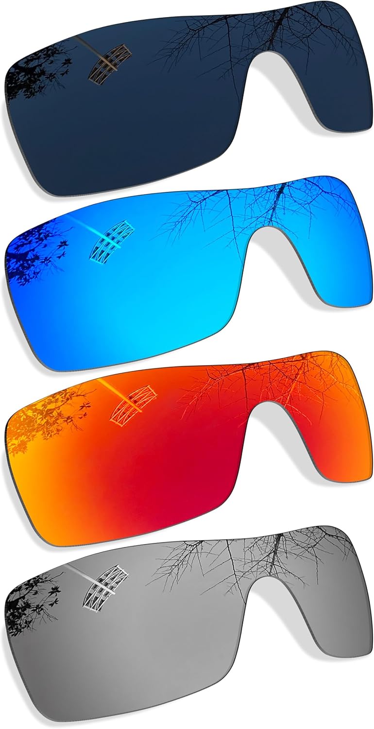 4 Pair Polarized Replacement Lenses for Oakley Oil Rig Sunglasses