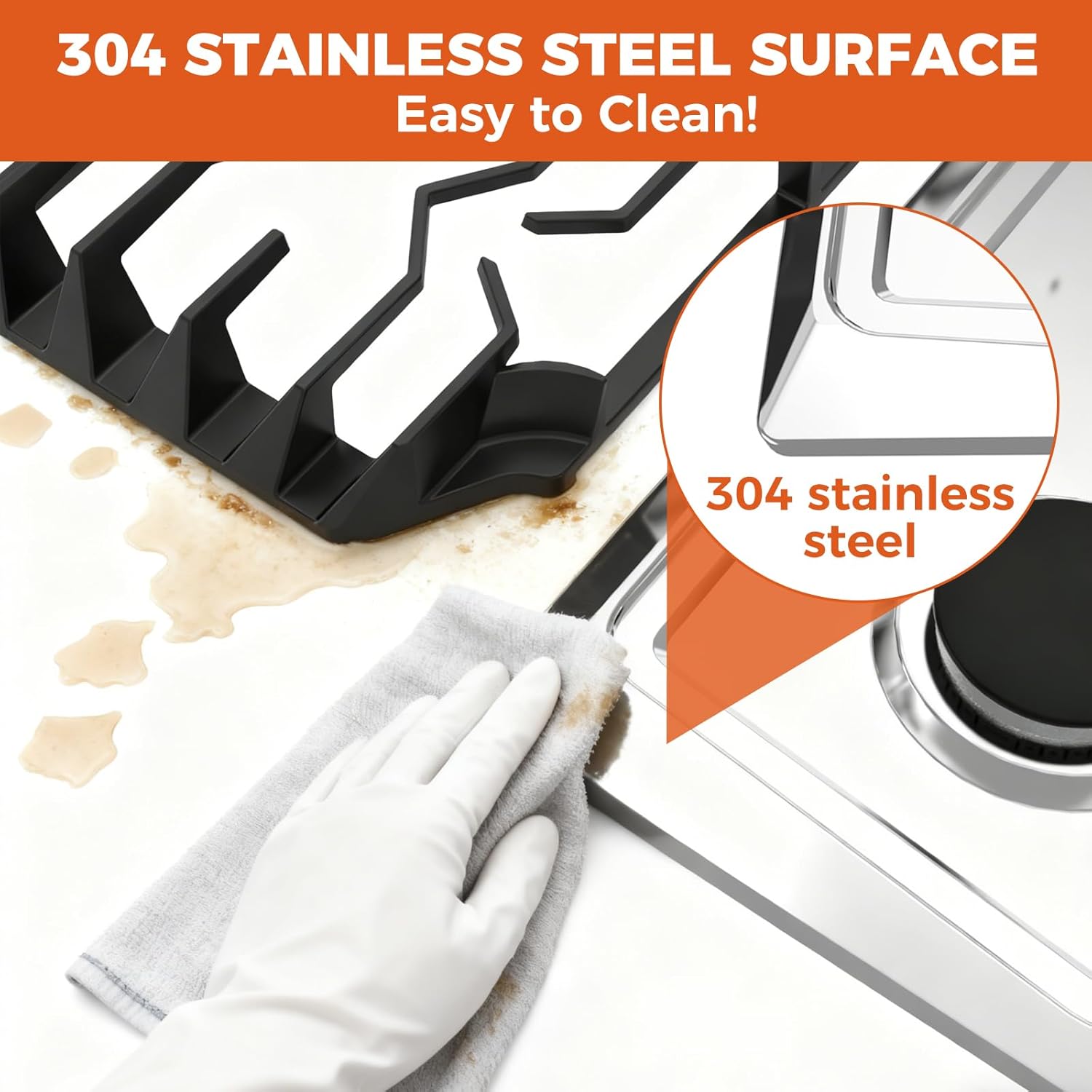 36 Inch Gas Cooktop, 5 Burners Gas Stove Top, NG/LPG Convertible 304 Stainless Steel Built-in Propane Stovetop, Natural Hob with Thermocouple Flame Out Protection for Rvs Kitchen Apartments - Image 6