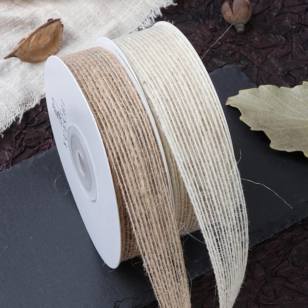 Ribbons For Gift Wrapping Ribbon For Fabric Satin Ribbons Retro Konopia Linowa Zip Prezent Pudełko Dekoracyjne Z Ciastem Do Pieczenia Ozdobny Stały Kolor Kok Motyl Wysokiej Jakości Wstążka-Retro Ciemn