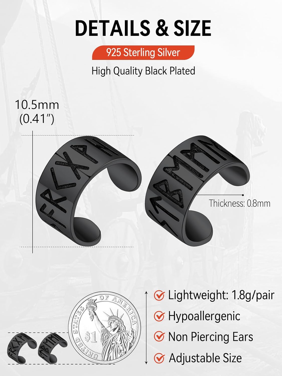 FaithHeart Sterling Silver Ear Cuff Earrings for Women, Non Pierced Hypoallergenic S925 Silver Lightweight Fake Earrings for Cartilage Helix Lightweight Ear Cuffs with Gift Box