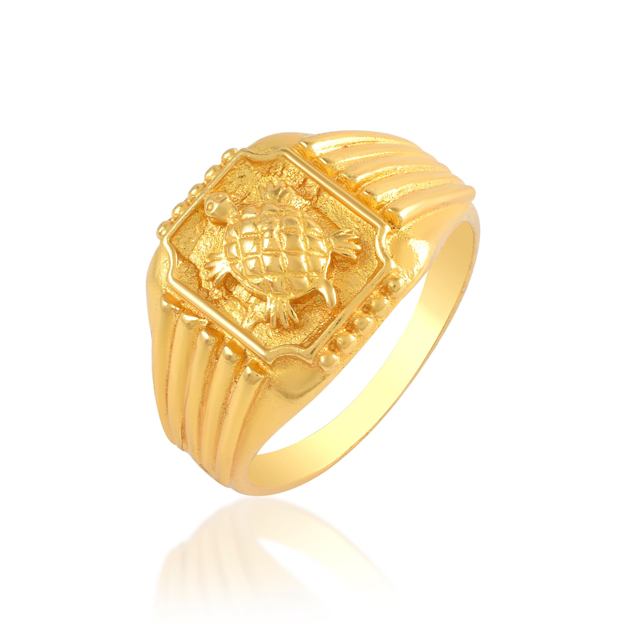 Gold Plated Brass Turtle Charm Tortoise Vastu Feng Shui Kachua Finger Ring For Men-image-28