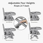 YOLEO Siège pour baby booster pour table à manger avec plateau amovible, siège pour boosteur réglable Portable pour la nourriture bébé / bébé, siège à manger pliable voyage et facile à nettoyer (Grey)