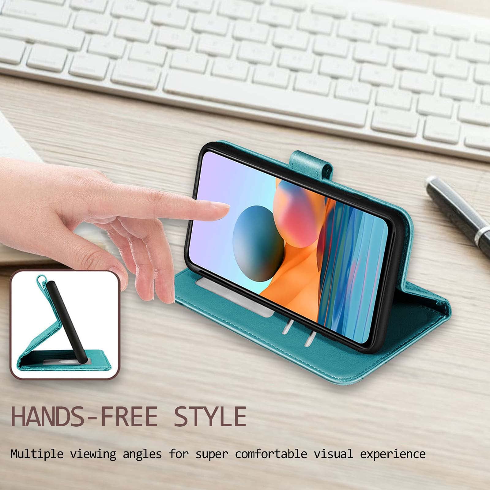 Norn Cover per Xiaomi Redmi Note 8 Custodia Flip Cover Motivo a Cervo
