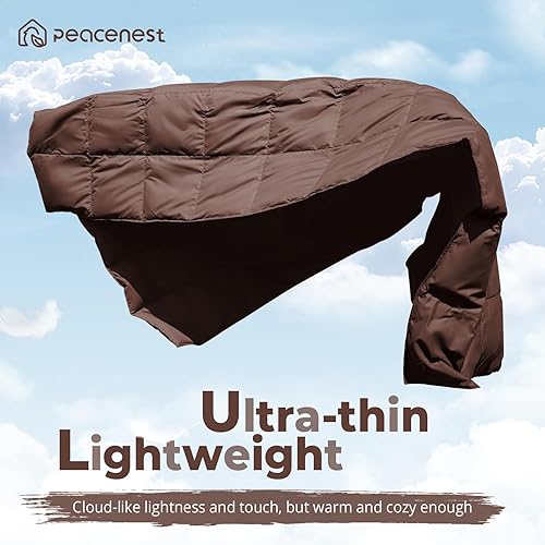 Miniatura 3 de Manta de plumón suave y ligera para cama, sofá, uso en interiores y exteriores, manta cálida y esponjosa, color chocolate, tamaño King (108 x 88