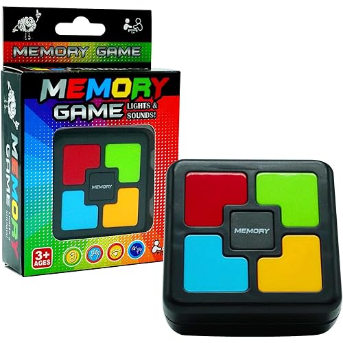 Handheld Memory Games for Kids Ages 4-8, Light Up Electronic Toys, Car Travel Board Games for Kids,Birthday Gifts for 3-12 Year Old Boys