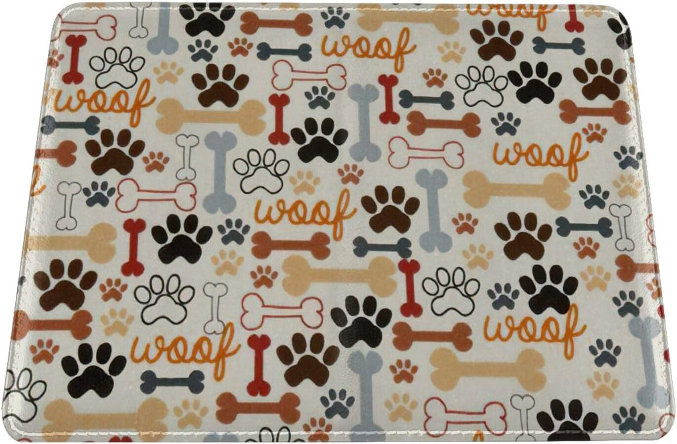 Dog Bones Paw Prints Print Passport Holder, Cute Passport Cover, Travel Wallet With Credit Card Slots Passport Wallet Waterproof Documents Organizer