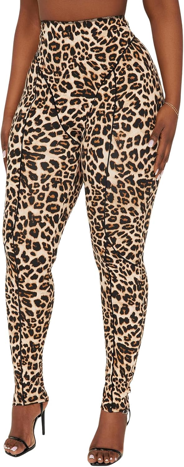 Leopard Legging for Women High Waisted Stretchy Cheetah Print Legging Tummy Control Butter Lift Legging for Women - Image 4