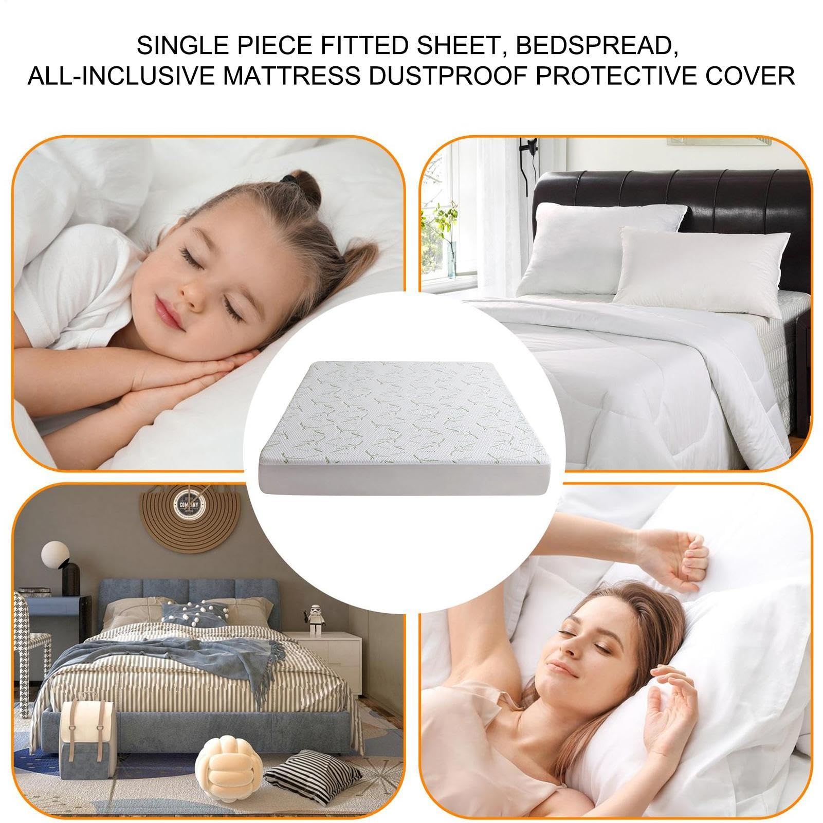 Cubrecolchón Ropa De Cama Antifugas Y Suave Con La Piel