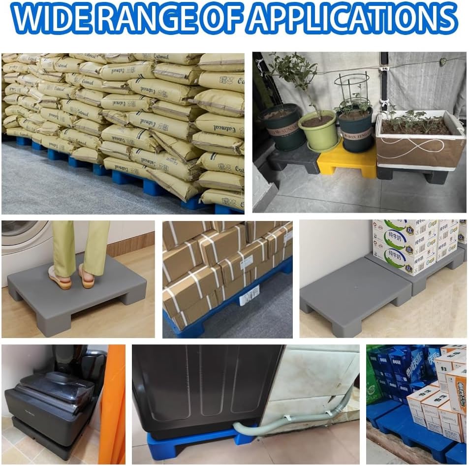 Heavy Duty Plastic Pallets For Storing Goods,Pallet Racking,Waterproof And Moisture-proof,For Warehouses, Industry,Furniture Packaging,Transport Logistics(Red,15.7x11.8x4.7in)