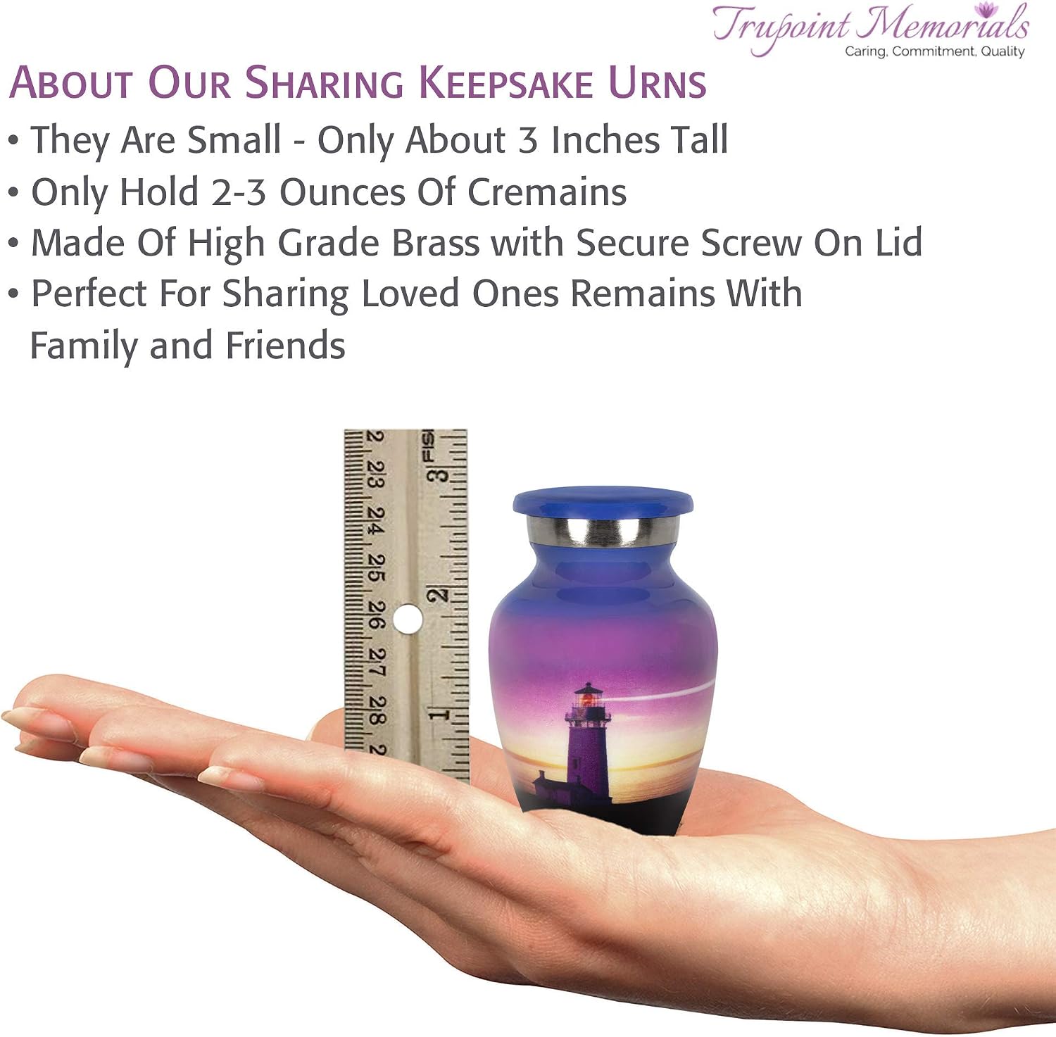 Trupoint Memorials Small Urns for Human Ashes Keepsake - Image 5