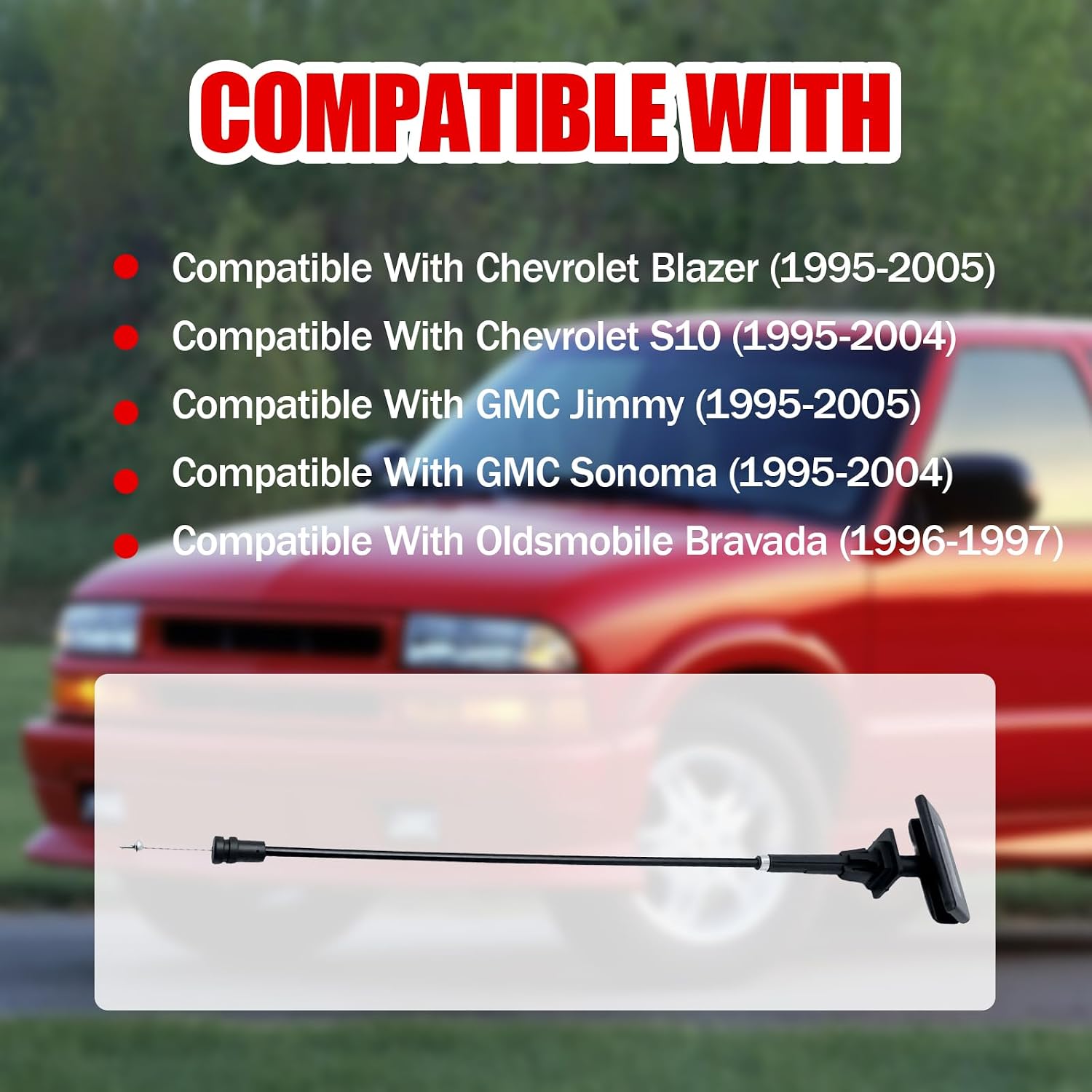 Parking Brake Release Handle Compatible with 1995-2004 Chevrolet S10/GMC Sonoma,1995-2005 Chevrolet Blazer/GMC Jimmy,Oldsmobile Bravada 1996-1997 Replace for 15025402 15027989