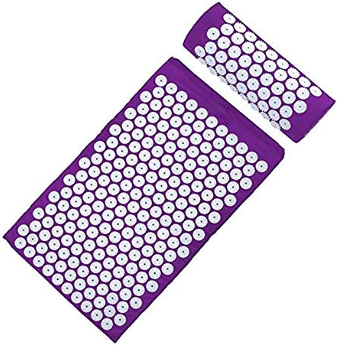 Acupuncture Cushion and Pillow Mat and Pillow Set for Back Suit Yoga Mat Massage Fitness Meditation Pad for Storage and Travel for Body Pain Stress Relief,67X42cm