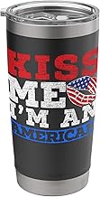 Kiss Me I'm An American USA Constitution Day Stainless Steel Insulated Tumbler