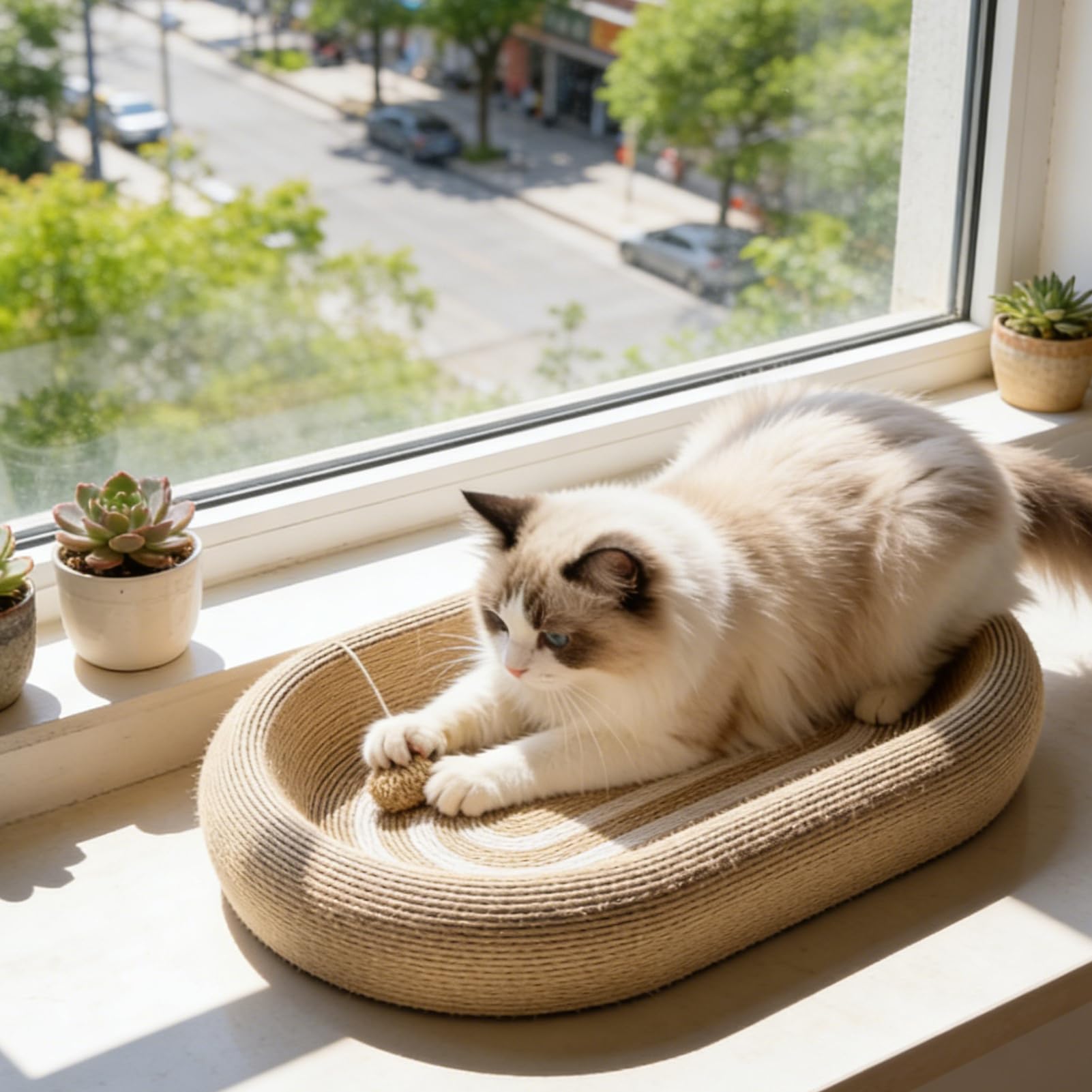 Rascador Para Gatos Alfombrilla Rascadora De Sisal Para Protección De | Poste Rascador para Uñas de Gato Para Apartamento Sala De Estar Dormitorio Suelo Sofá Y Hogar